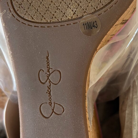 NIB (New In Box) Jessica Simpson Satela Cork Wedge Crochet Sandals - Size 11 - Picture 8 of 9
